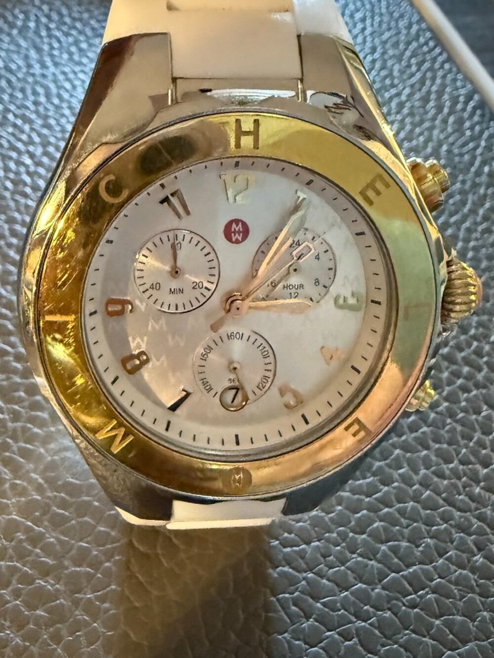 Michele Tahitian Jellybean Silicone Strap Watch - 40mm pre-loved